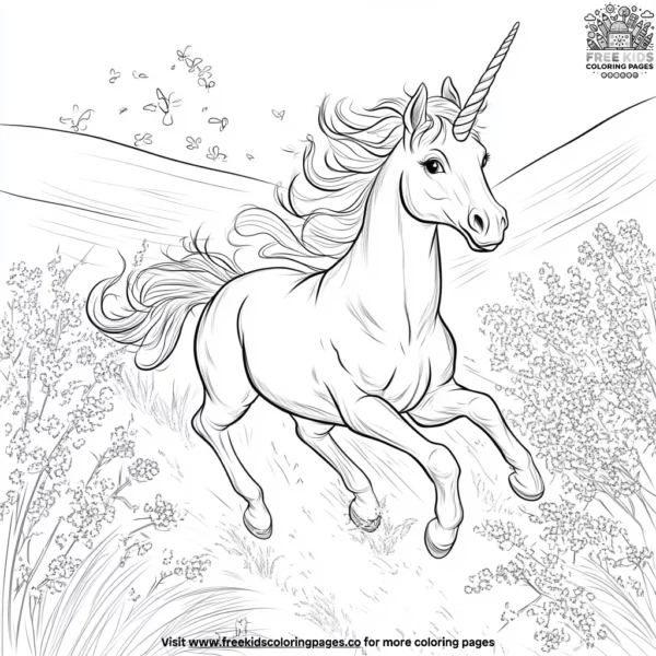 Unicorn rainbow coloring pages