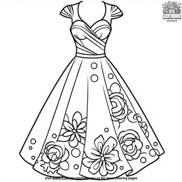 Unique fashion patterns coloring pages