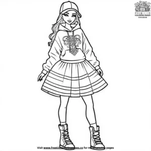 Urban Fashion Outfits Coloring Pages