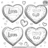 Valentine's Day Cookie Coloring Pages