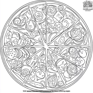 Veggie Pizza Delight Coloring Pages