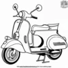 Vespa Scooter Coloring Pages