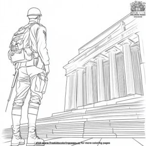 Veterans Memorial Coloring Pages