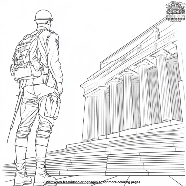 Veterans memorial coloring pages