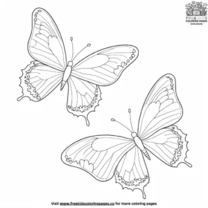 Vibrant butterfly garden coloring pages