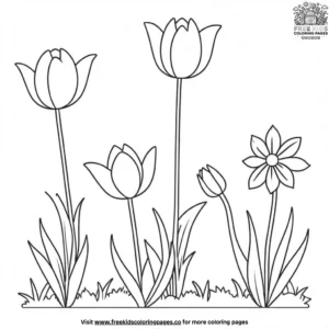 Vibrant Spring Garden Coloring Pages