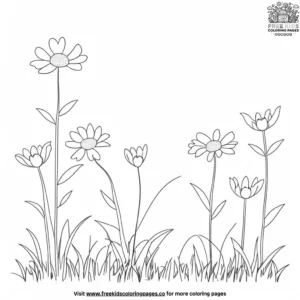 Vibrant Spring Meadow Coloring Pages