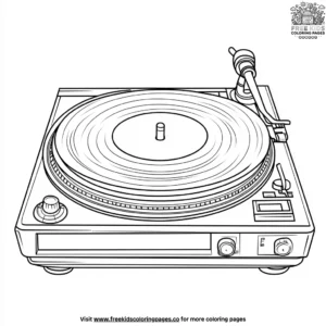 Vinyl Player Coloring Pages