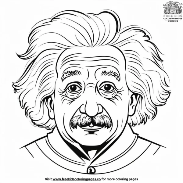 Visionary albert einstein coloring pages