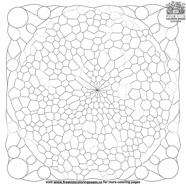 Voronoi diagrams coloring pages