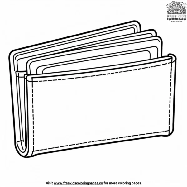 Wallet coloring pages