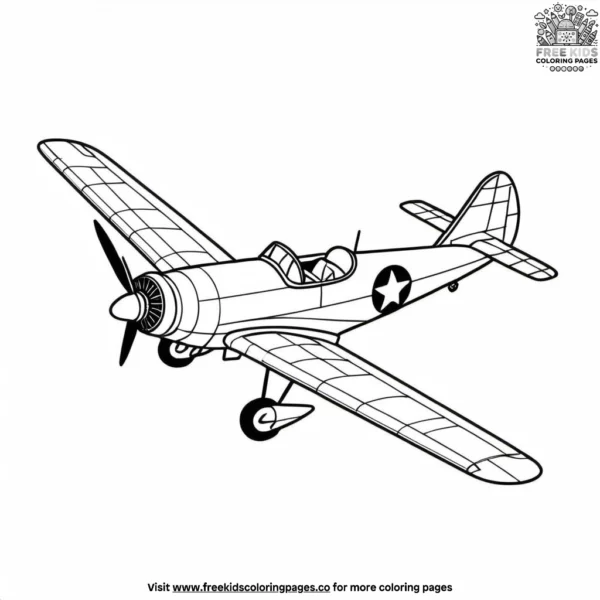War plane coloring pages