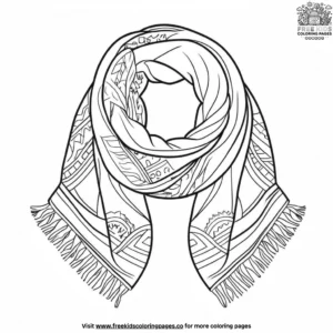 Warm Scarf Coloring Pages