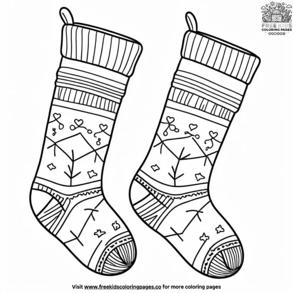 Warm socks coloring pages