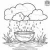 Water Cycle and Hydration Coloring Pages