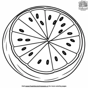 Watermelon Slice Coloring Pages