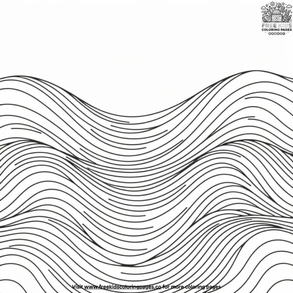 Wave and ripple coloring pages