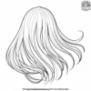 Wavy Hair Strands Coloring Pages