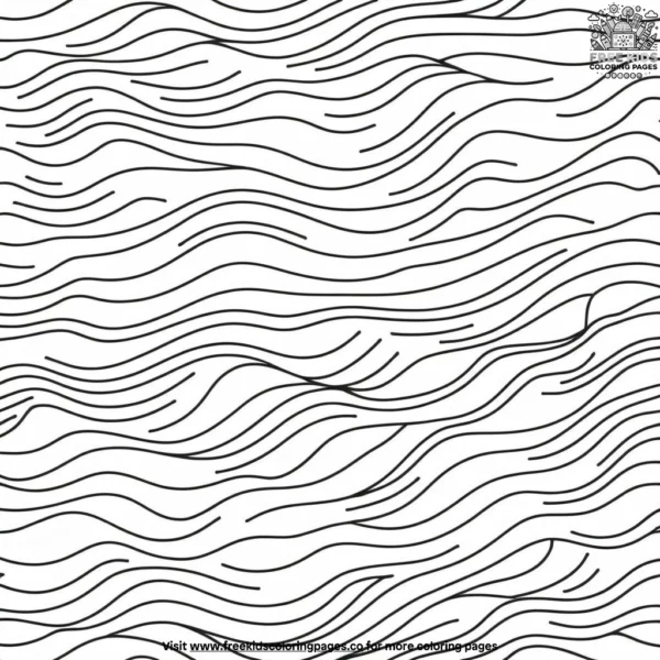 Wavy ocean ripples coloring pages