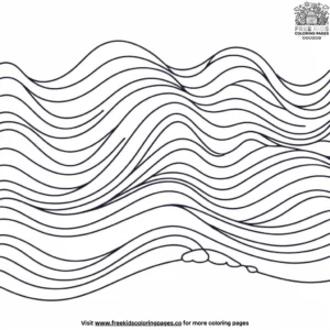 Wavy Rainbow Stripes Coloring Pages