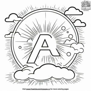 Weather Alphabet Storm Coloring Pages