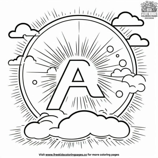 Weather alphabet storm coloring pages