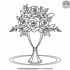 Wedding centerpiece coloring pages