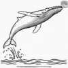 Whale Acrobatics Coloring Pages