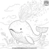 Whale Blowhole Coloring Pages