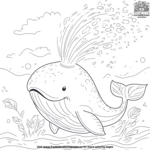 Whale Blowhole Coloring Pages