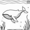 Whale in the Deep Coloring Pages