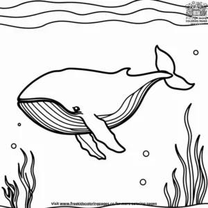 Whale in the Deep Coloring Pages