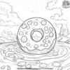 Whimsical Donut Wonderland Coloring Pages