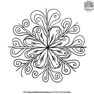 Whimsical Snowflake Coloring Pages