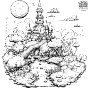 Whimsical Worlds Coloring Pages