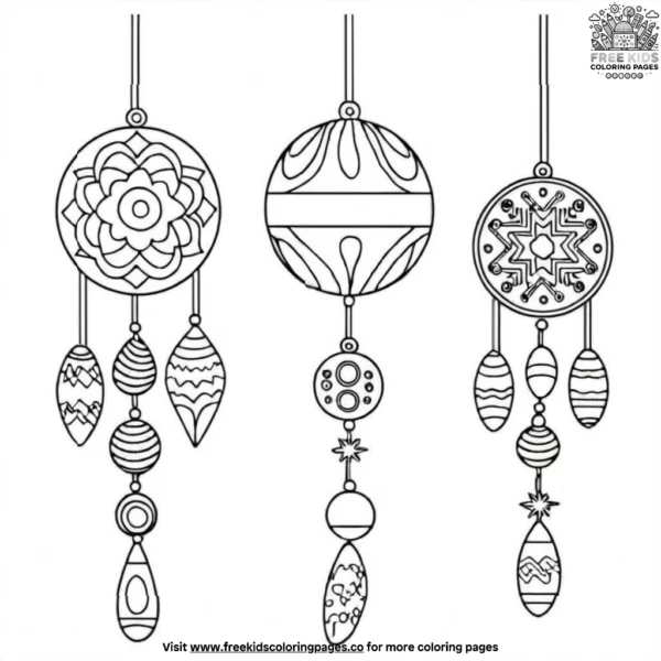 Wind chime coloring pages