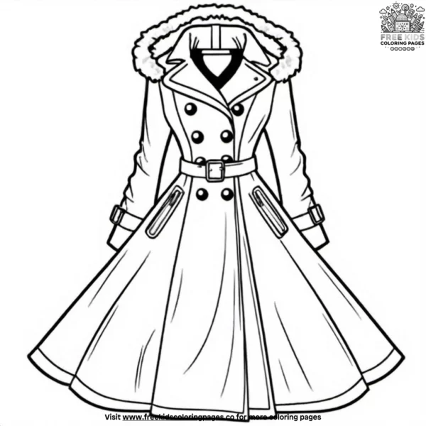 Winter coats coloring pages