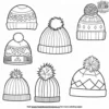 Winter Hat Coloring Pages