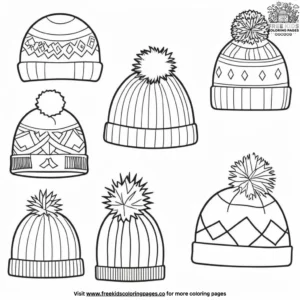 Winter Hat Coloring Pages