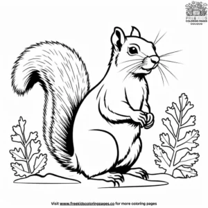 Winter Squirrel Coloring Pages