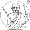 Wise Mahatma Gandhi Coloring Pages