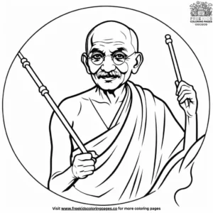 Wise Mahatma Gandhi Coloring Pages