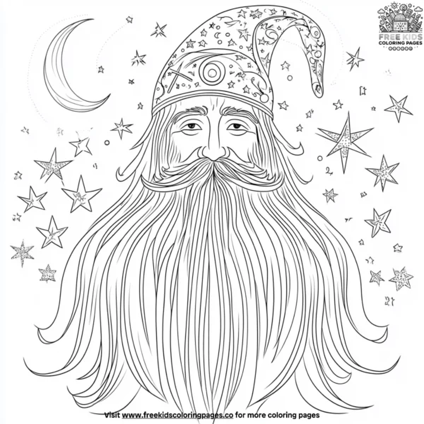 Wizard's beard coloring pages