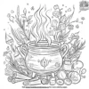 Wizard's Cauldron Coloring Pages