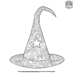 Wizard's hat coloring pages