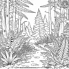 Woodland Ferns Coloring Pages