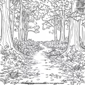 Woodland Path Coloring Pages