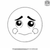 Worried Face Emoji Coloring Pages