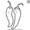 Yellow Banana Pepper Coloring Pages