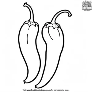 Yellow Banana Pepper Coloring Pages